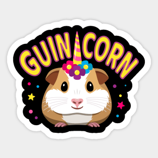 Cute Guinicorn (Guinea Pig Unicorn Hybrid) Sticker